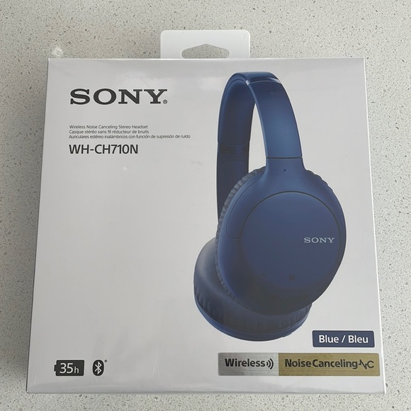 Sony Noise Cancelling Wireless Headphones - Blue - Picture 1 of 5